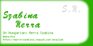 szabina merra business card